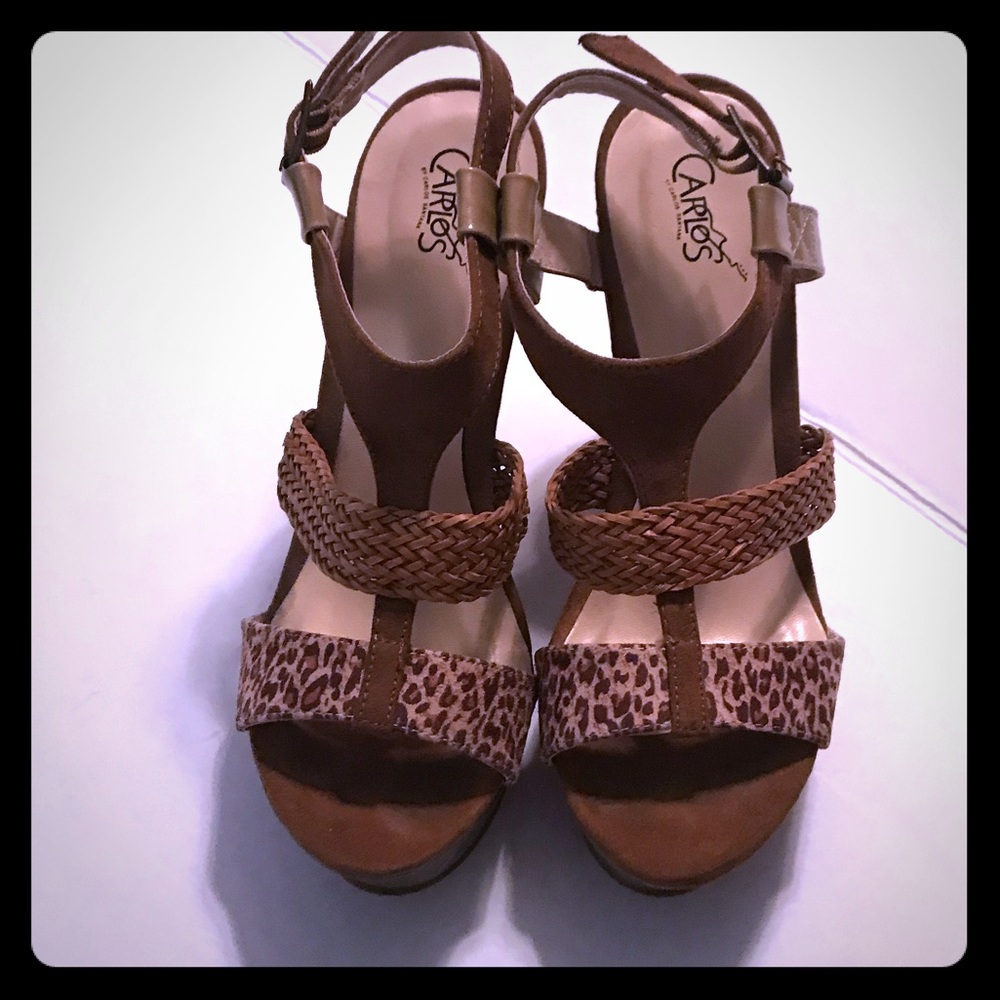 Carlos Santana Wedges with 5” heels.